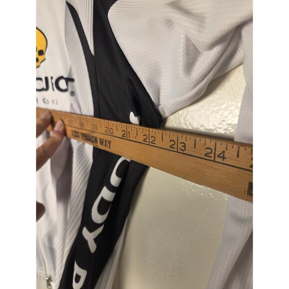 Mens Rudy Project Cycling Jersey Mens Size M White + Black Long Sleeve Zip Up - Picture 11 of 12